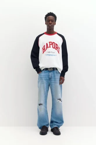 Zerrissene Slim-Fit-Bootcut-Jeans